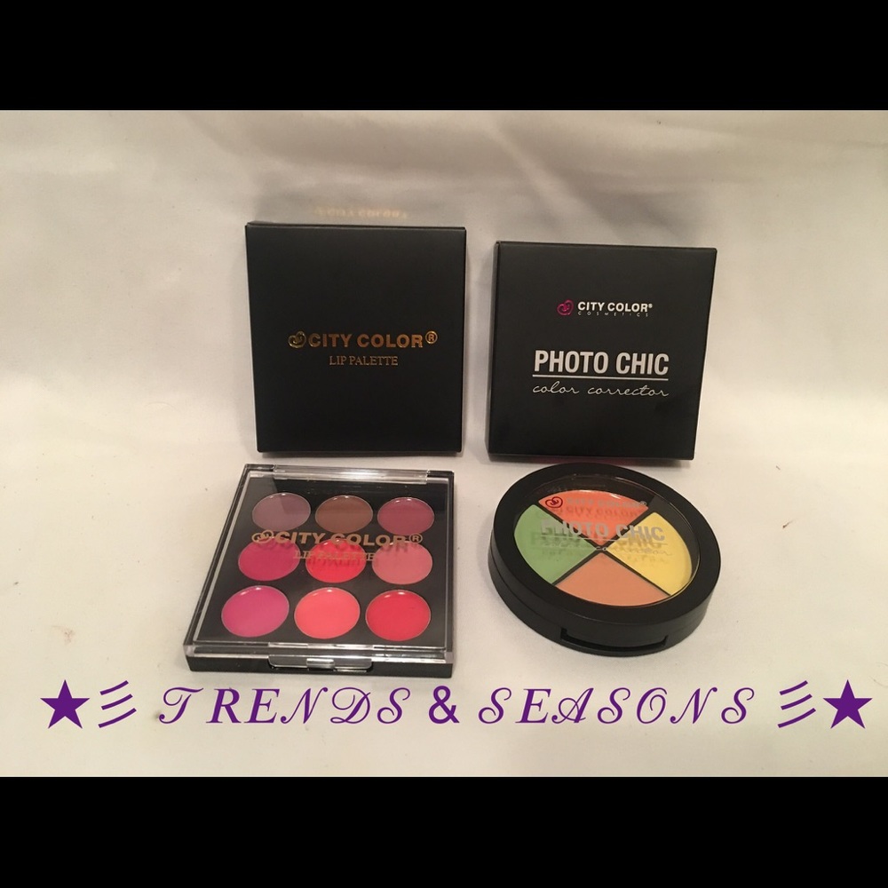CITY COLR LIP PALETTE & PHOTO CHIC COLOR CORRECTOR